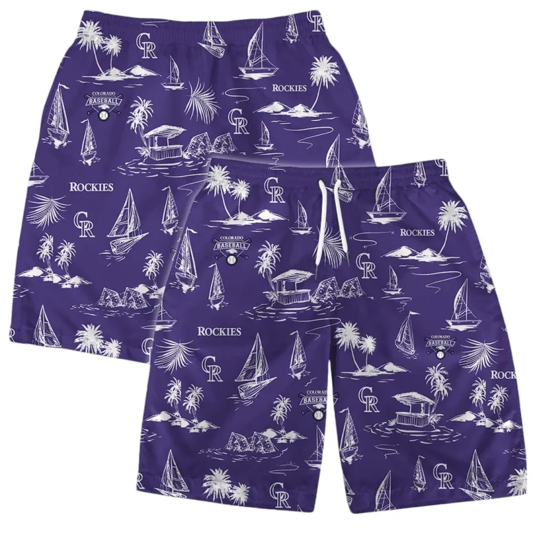 Colorado Rockies Coastal Sail Hawaiian Shirt