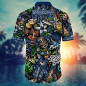 Indianapolis Colts Blue Thunder Hawaiian Shirt Back - TeeAloha