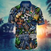 Indianapolis Colts Blue Thunder Hawaiian Shirt Front - TeeAloha