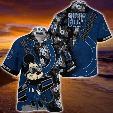 Indianapolis Colts Mickey Coastal Wave Hawaiian Shirt