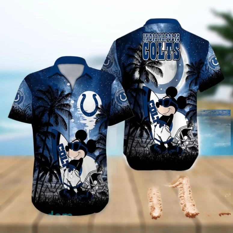 Indianapolis Colts Mickey Summer Pattern Hawaiian Shirt