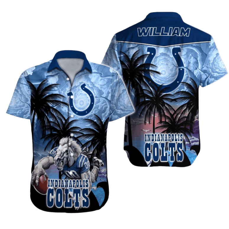 Indianapolis Colts Royal Blue Aloha Shirt