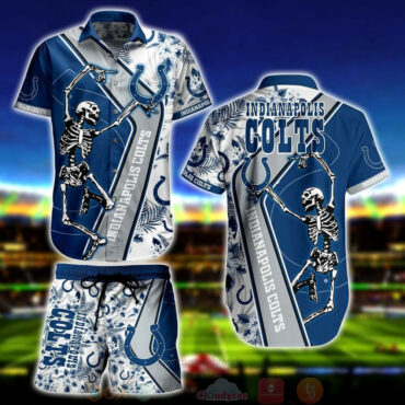 Indianapolis Colts Tropical Skeleton Hawaiian Shirt