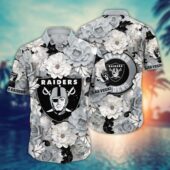 Las Vegas Raiders Floral Elegance Hawaiian Shirt - TeeAloha