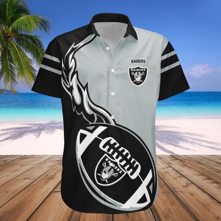 Las Vegas Raiders Football Flame Hawaiian Shirt