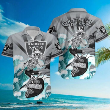 Las Vegas Raiders Grateful Dead Hawaiian Shirt