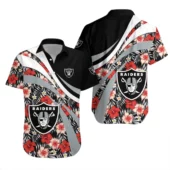 Las Vegas Raiders Hibiscus Surge Hawaiian Shirt - TeeAloha