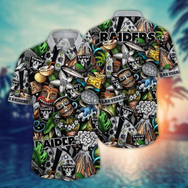 Las Vegas Raiders Island Adventure Hawaiian Shirt