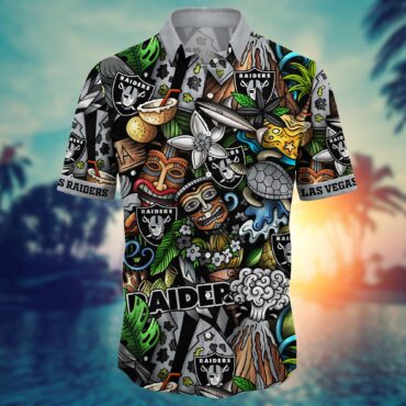 Las Vegas Raiders Island Adventure Hawaiian Shirt