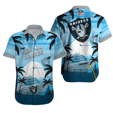 Las Vegas Raiders Ocean Breeze Hawaiian Shirt