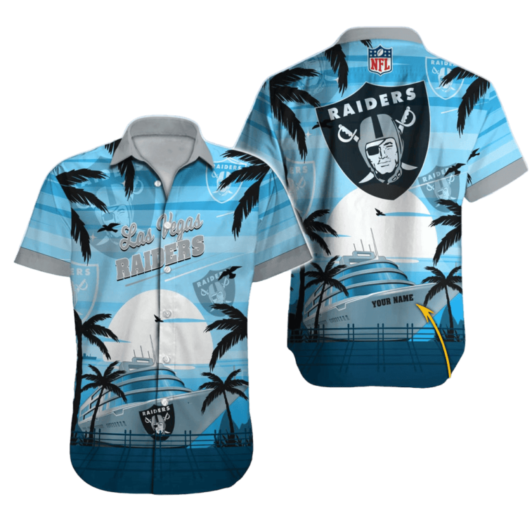 Las Vegas Raiders Ocean Breeze Hawaiian Shirt