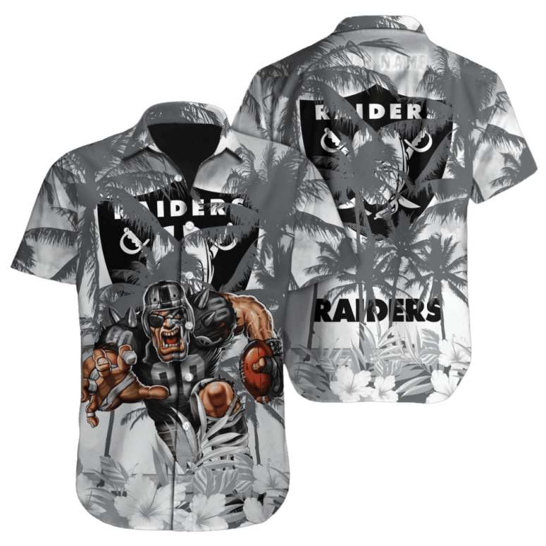 Las Vegas Raiders Shadow Jungle Hawaiian Shirt