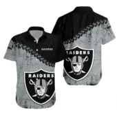 Las Vegas Raiders Steely Gridiron Hawaiian Shirt - TeeAloha