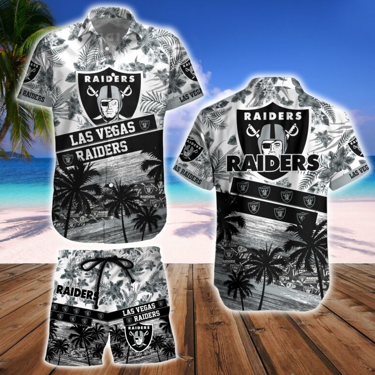 Las Vegas Raiders Tropical Breeze Hawaiian Shirt