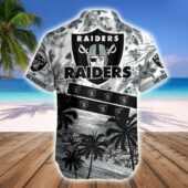 Las Vegas Raiders Tropical Breeze Hawaiian Shirt Back - TeeAloha