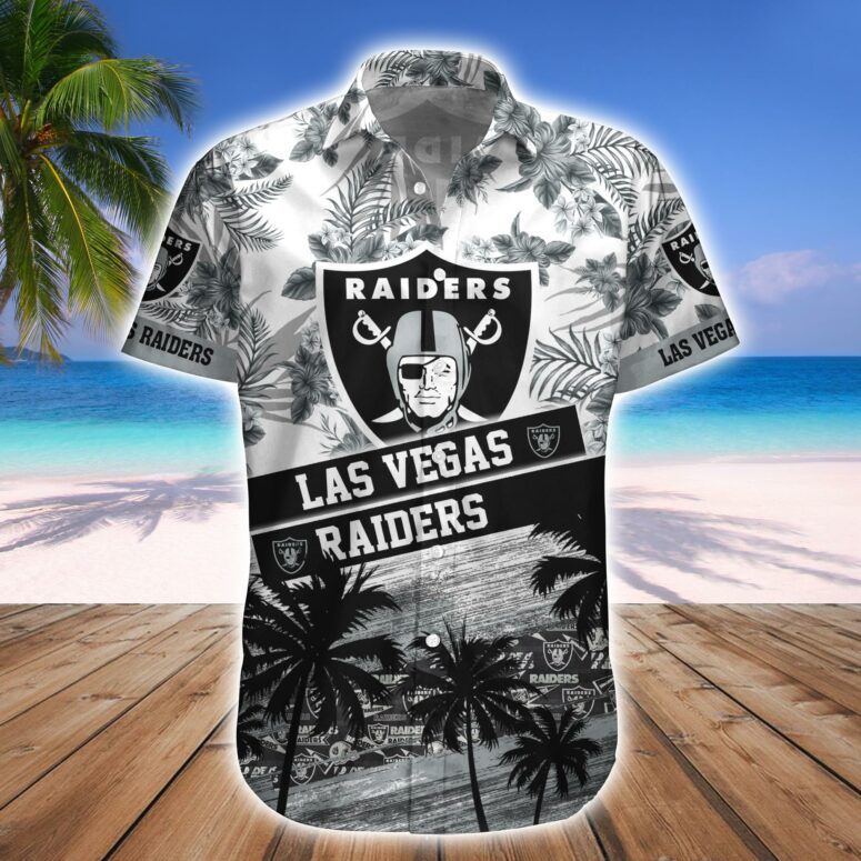 Las Vegas Raiders Tropical Breeze Hawaiian Shirt