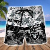 Las Vegas Raiders Tropical Breeze Hawaiian Shirt Short - TeeAloha