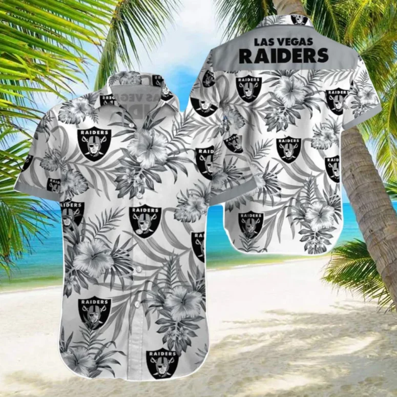 Las Vegas Raiders Tropical Luxe Hawaiian Shirt