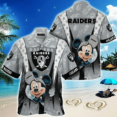 Las Vegas Raiders Tropical Mickey Hawaiian Shirt - TeeAloha