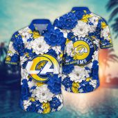 Los Angeles Rams Floral Elegance Hawaiian Shirt - TeeAloha