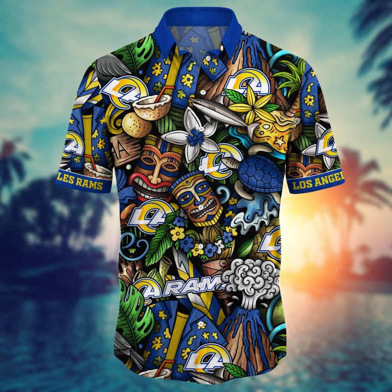 Los Angeles Rams Island Adventure Hawaiian Shirt