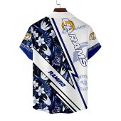 Los Angeles Rams Tropical Thunder Hawaiian Shirt Back - TeeAloha