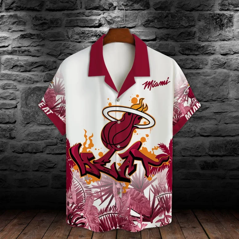 Miami Heat Champions Graffiti Hawaiian Shirt