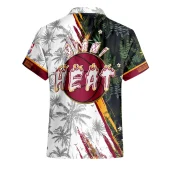 Miami Heat Dynamic Palms Hawaiian Shirt Back - TeeAloha