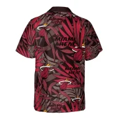 Miami Heat Fiery Leaves Hawaiian Shirt Back - TeeAloha