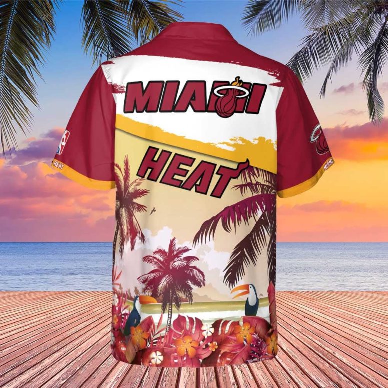 Miami Heat Island Sunset Hawaiian Shirt