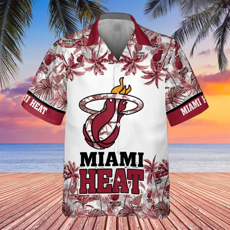 Miami Heat Palms Paradise Hawaiian Shirt