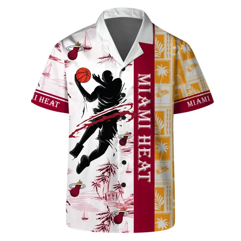Miami Heat Slam Dunk Hawaiian Shirt