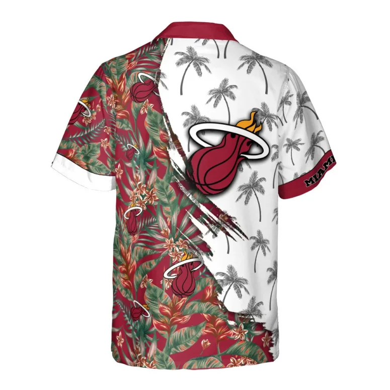 Miami Heat Split Tropics Hawaiian Shirt
