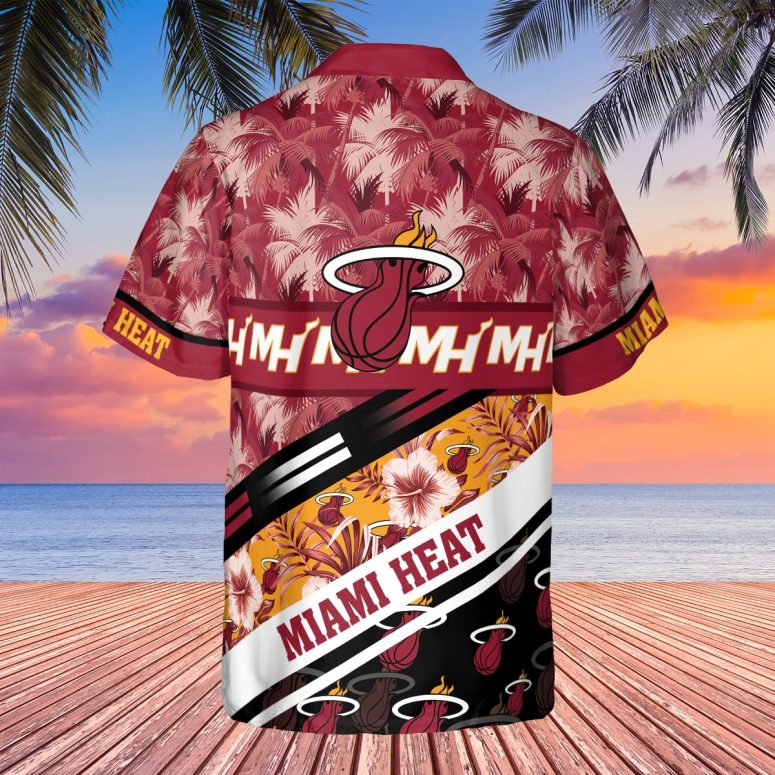 Miami Heat Sunset Tropics Hawaiian Shirt