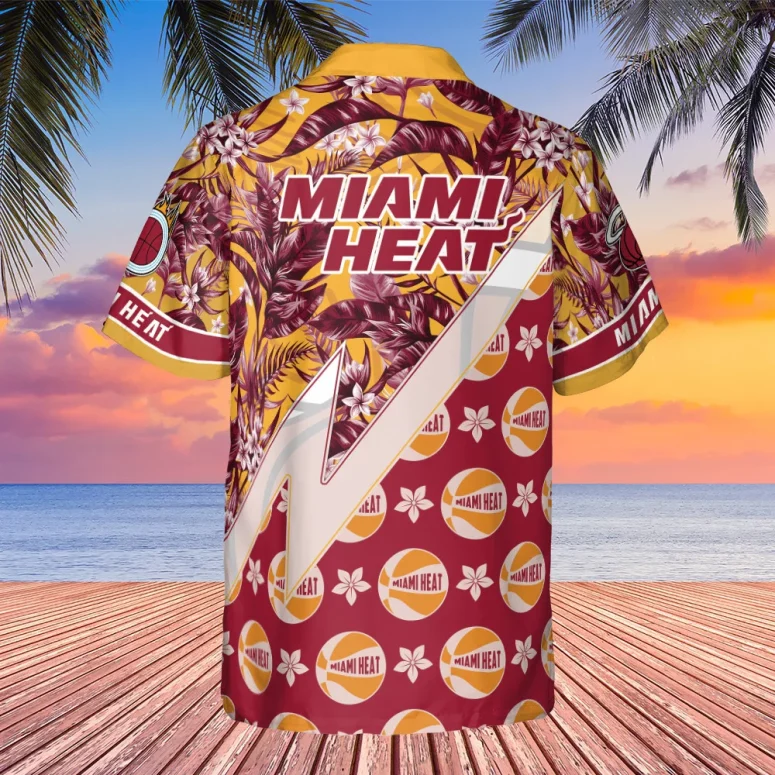Miami Heat Tropical Energy Hawaiian Shirt