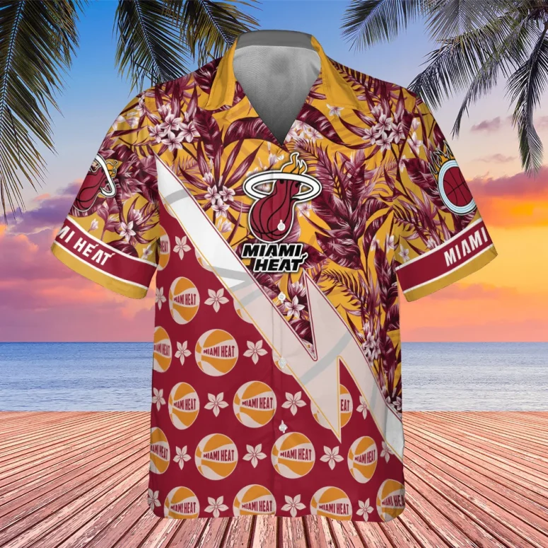 Miami Heat Tropical Energy Hawaiian Shirt