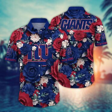 New York Giants Elegant Bloom Hawaiian Shirt
