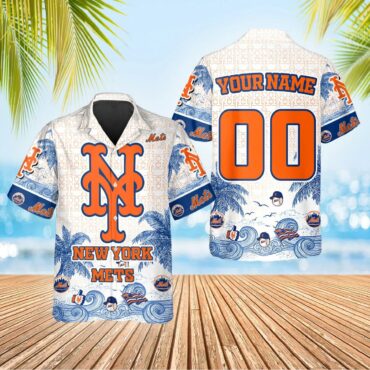 New York Mets Coastal Escape Hawaiian Shirt