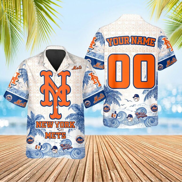 New York Mets Coastal Escape Hawaiian Shirt