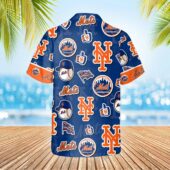 New York Mets Island Adventure Hawaiian Shirt Back - TeeAloha