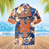 New York Mets Island Breeze Hawaiian Shirt Back - TeeAloha