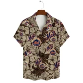 New York Mets Island Escape Hawaiian Shirt Front - TeeAloha