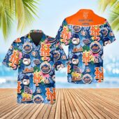 New York Mets Ocean Breeze Hawaiian Shirt - TeeAloha