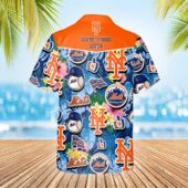 New York Mets Ocean Breeze Hawaiian Shirt Back - TeeAloha