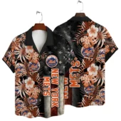 New York Mets Palm Paradise Hawaiian Shirt - TeeAloha