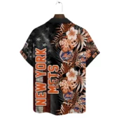 New York Mets Palm Paradise Hawaiian Shirt Back - TeeAloha