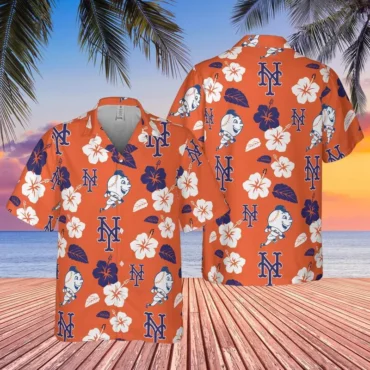 New York Mets Paradise Palm Hawaiian Shirt