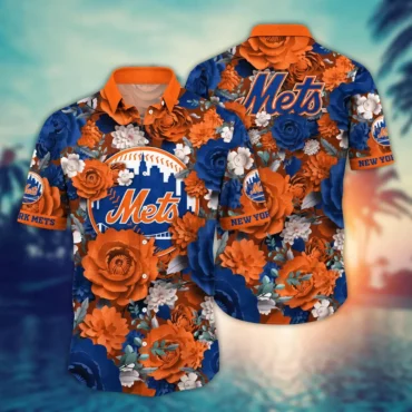 New York Mets Paradise Play Hawaiian Shirt