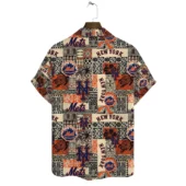 New York Mets Seaside Escape Hawaiian Shirt Back - TeeAloha