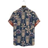 New York Mets Summer Swing Hawaiian Shirt Back - TeeAloha